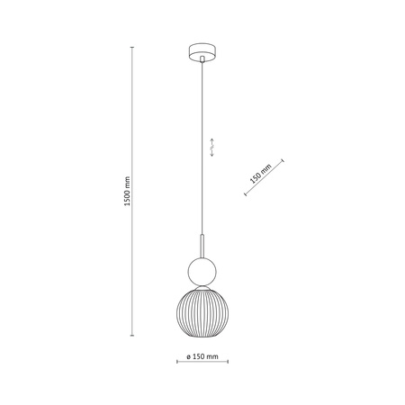 SOPHIA GREEN COGNAC LAMPA WISZĄCA 1XE14
