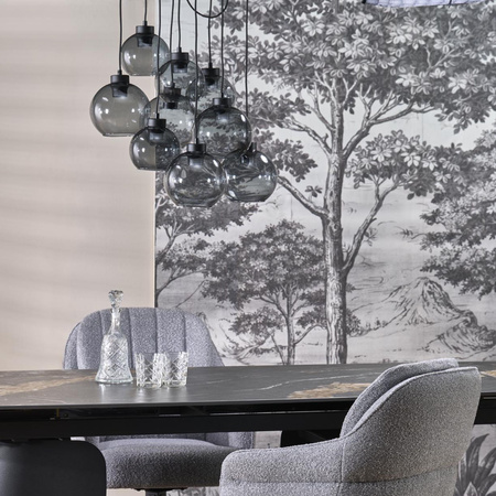 Lampa wisząca CUBUS GRAPHITE 9xE27 koło
