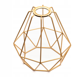 Klosz druciany dekoracyjny do lampy E27 złoty