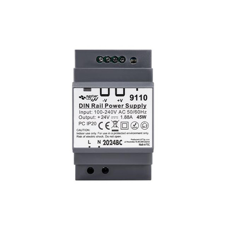 Zasilacz na szynę DIN 24V DC 45W 1.88A IP20