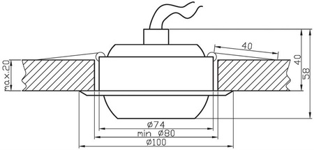 Oprawa stropowa ruchoma złota MR16 RM-02 2233128