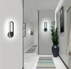 Nowoczesny Kinkiet Lumino czarny owal regulowany  LED 20W 4000K