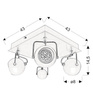 Lampa sufitowa candellux tony 98-25036 plafon led gu10 czarny matowy