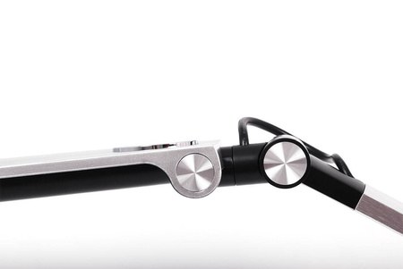 Srebrna, regulowana lampka biurkowa K-BL1121 SREBRNY z serii RICO