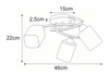 Lampa sufitowa K-JSL-8085/3 CHR z serii ZEBRA
