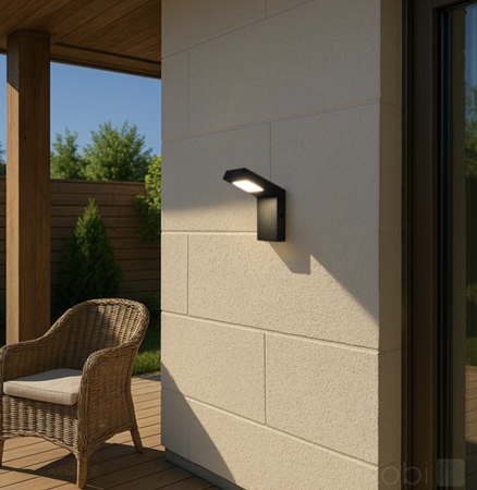 Kinkiet ogrodowy LED 10W oprawa elewacyjna Induko 4000K czarny IP54