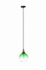 Lampa wisząca szklana kula ombre zielona