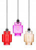 Lampa wisząca szklana różowa nowoczesna EP017