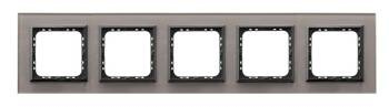 Ramka pięciokrotna Sonata Ospel Szare Szkło IP20