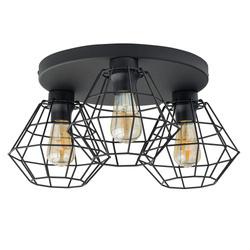 Lampa sufitowa DIAMOND Black 3xE27