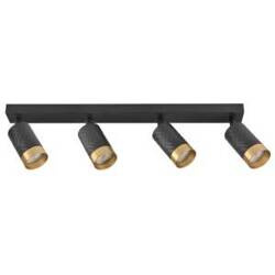 Lampa ścienno-sufitowa ARRAS 4 czarno-złota GU10