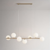 Lampa wisząca szklane mleczne kule 7xG9 K-5842 z serii ARDI beżowa
