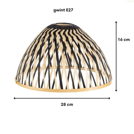 Klosz BOHO bambusowy dwukolorowy 28cm