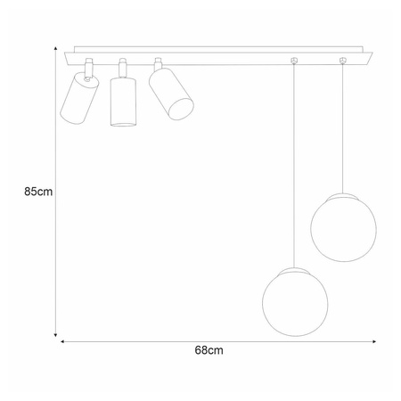Lampa sufitowa K-4138 z serii ALBIO