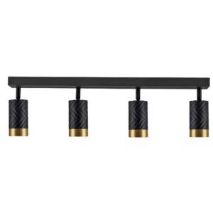 Lampa ścienno-sufitowa ARRAS 4 czarno-złota GU10