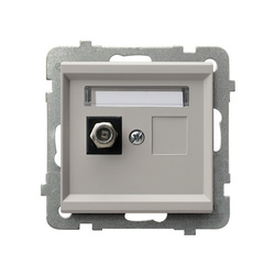 Ospel Sonata Kaszmir Gniazdo antenowe typu F pojedyncze GPA-1RF/m/82