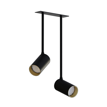 Nowodvorski Lampa podtynkowa czarno złota MONO SURFACE LONG 