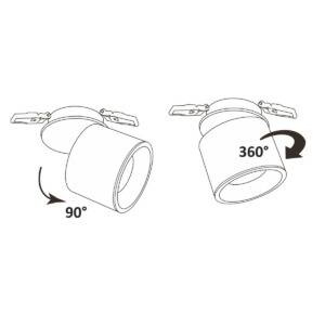 Oprawa ruchoma podtynkowa LED HARON 20W 1500lm biało-złota