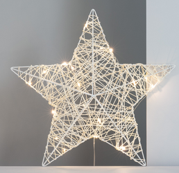 Świąteczna gwiazda girlanda LED 42cm na baterie