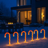 Świąteczne lampki dekoracje LED laski cukrowe wbijane Candy x 5szt