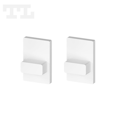 Komplet zaślepek bocznych białych P10-4 pełne (1 szt. z otworem, 1 szt bez otworu) (nr kat 7710402)