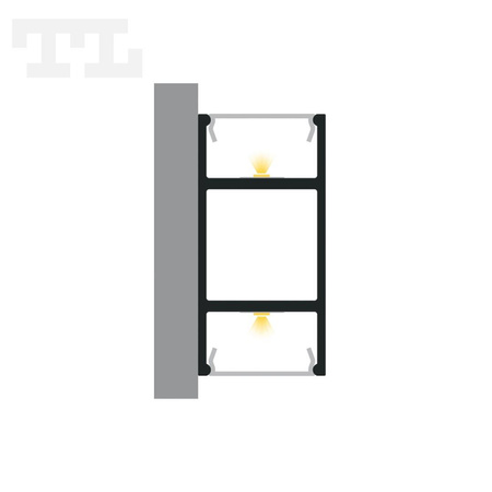 LED P13-10 Profil 2000 mm czarny lakierowany (nr kat 86131013)