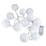 Girlanda LED białe Kule 2xAA 1,5m 12SZT.
