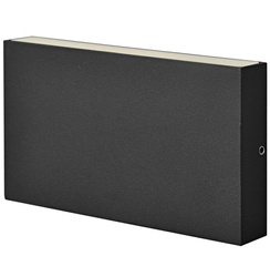 Kinkiet zewnętrzny LED CHICAGO prostokąt podwójny czarny