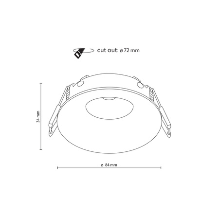Oczko EYE Aluminiowe Białe 