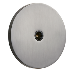 Gniazdo TV podtynkowe okrągłe metalowe TOGGLICA ROUND grafit szczotkowany