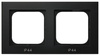Ramka podwójna do łączników IP-44 Sonata Ospel Czarny Metalik