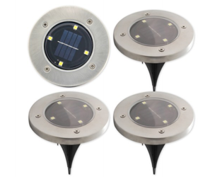 Lampa solarna wbijana 4 sztuki ogrodowa 4xSMD z czujnikiem zmierzchu