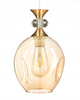 Lampa wisząca szklana amber GLAMOUR kryształ 1xE27