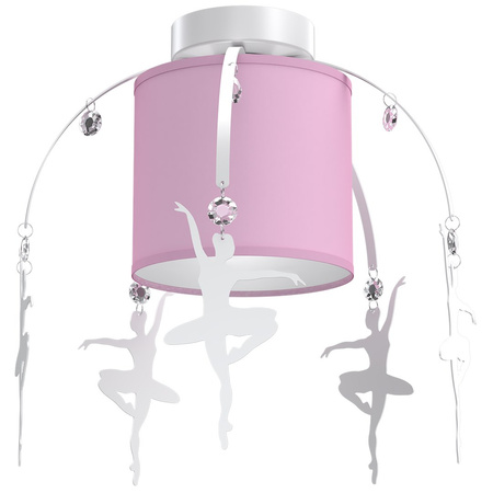 Dziecięca lampa sufitowa BALETNICA PINK 1xE27 różowa