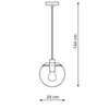 Puerto lampa wisząca mała czarna LP-004/1P S BK