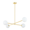 Lampa sufitowa SARIUS Gold 4xG9 wysoka