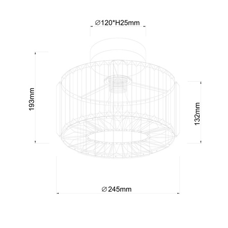 Light prestige Vetro 1 plafon okrągły złoty LP-2910/1C GD