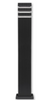 Lampa ogrodowa stojąca MALIBU 1xGU10 grafit  prostokąt 80cm