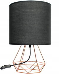 Lampka nocna golden rose czarna stołowa