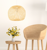Bambusowa lampa wisząca  E27 Boho 40cm biała
