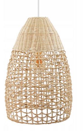 Rattanowa Lampa wisząca pleciona E27 naturalna Boho