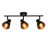 Lampa ścienna/sufitowa czarna klosz miedziany 3xE14 40W Neria 