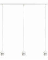 Lampa potrójna listwa biała wisząca gwint E27