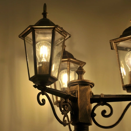 Lampa zewnętrzna LIGURIA 2,5m patyna 3xE27