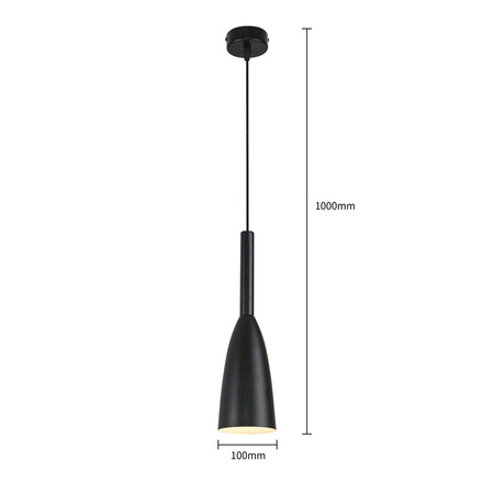 Solin lampa wisząca czarna LP-181/1P BK