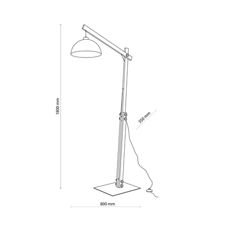 Lampa podłogowa OSLO WHITE 1xE27
