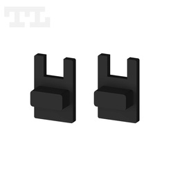 Komplet zaślepek bocznych czarnych P10-4 z szybą (1 szt. z otworem, 1 szt bez otworu) (nr kat 7710413)