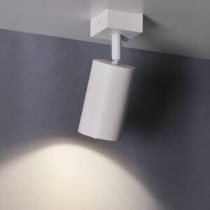 Lampa ścienno-sufitowa MARIBEL 1 GU10 biała + złoty pierścień
