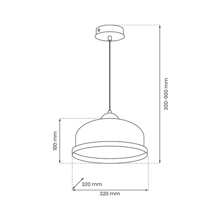 Lampa wisząca STUDIO WHITE 1xE27 biała
