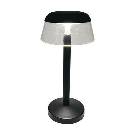 Lampka Biurkowa Nocna V-TAC 3W LED 28cm Ładowanie USB Ściemnianie Czarna 